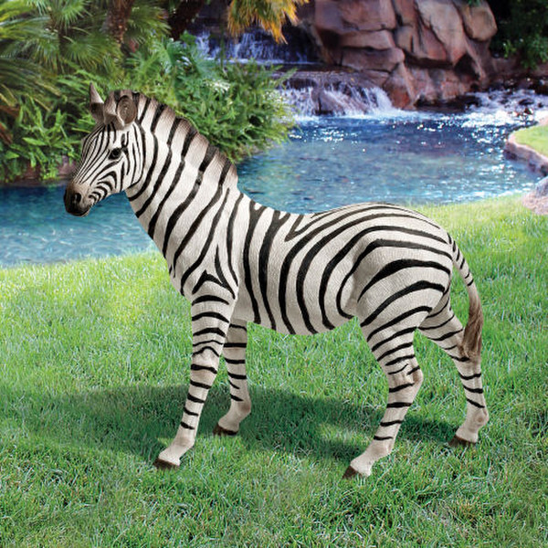 Zebra Garden Sculpture Life-like Realistic Exotic Decor